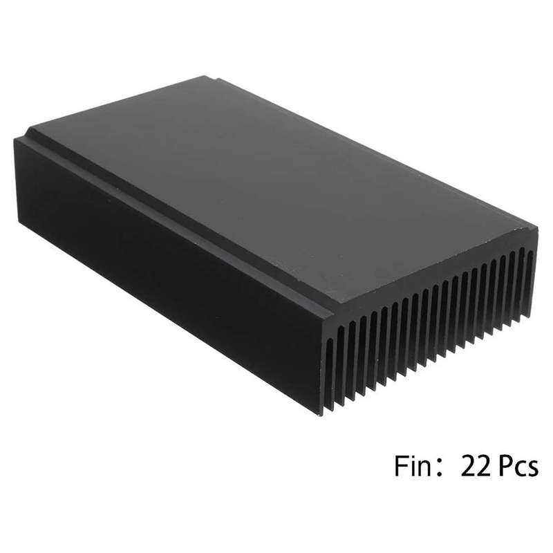 Aluminum Heatsink 4.72 X 2.72 X 1.06 Inch /120 X 69 X 27 Mm 22 Fin