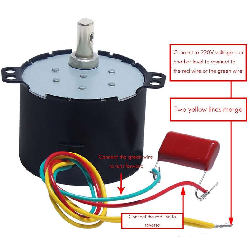 50ktyz Permanent Magnet Synchronous Motor Ac 220v 6-10w Miniature