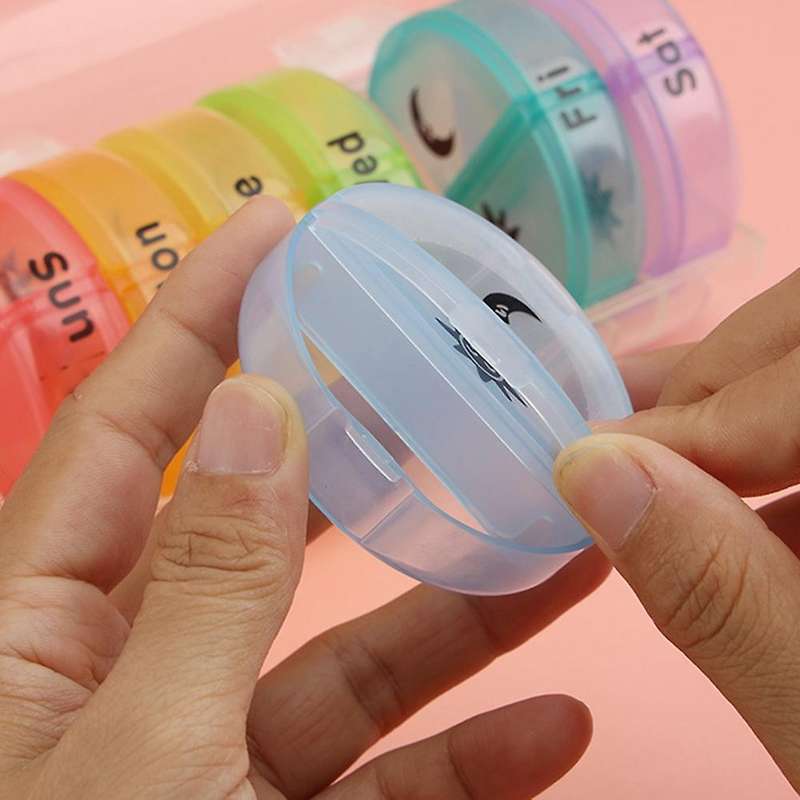 Daily Pill Organizer (twice-a-day) - Weekly Am/pm Pill Box(clear Box)