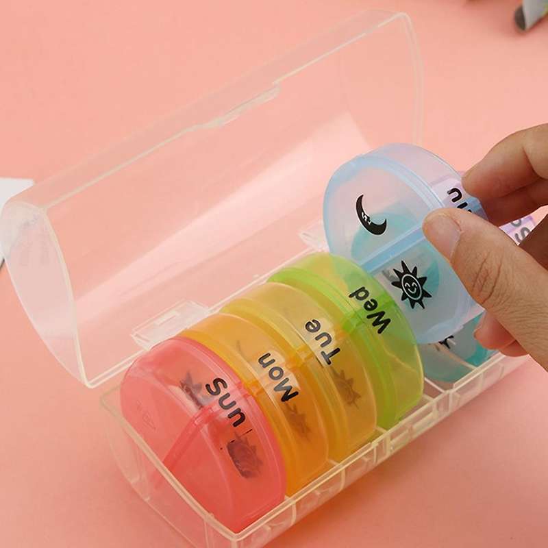 Daily Pill Organizer (twice-a-day) - Weekly Am/pm Pill Box(clear Box)