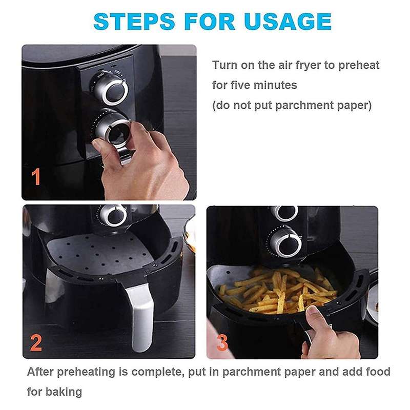 200 Pcs Air Fryer Liners Parchment Paper for 8 Inch Air Fryer Paper