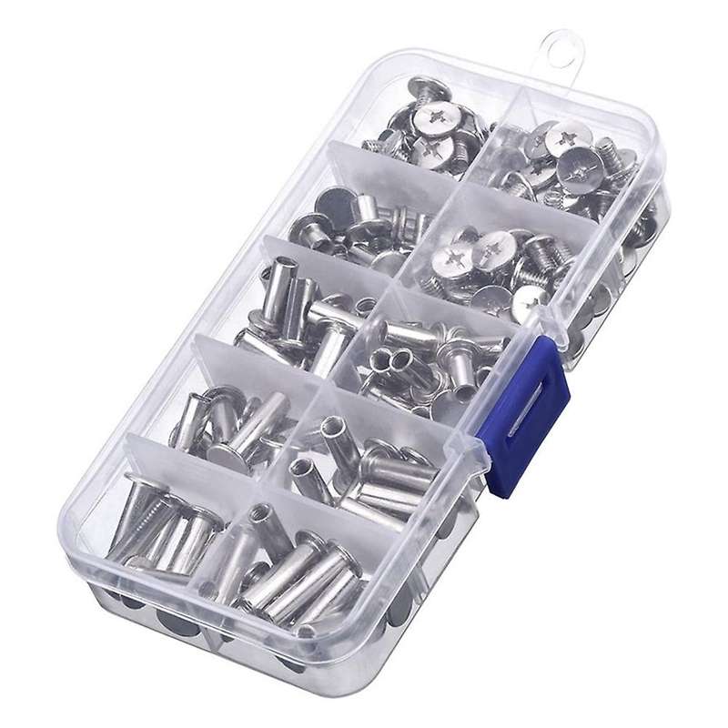 80 Sets Chicago Screws 5 Sizes Screws Studs Rivets,for Leather