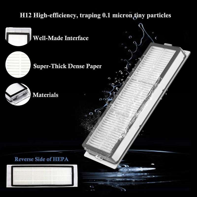 7pcs for Xiaomi Mijia 2c Robot Hepa Filter Main Side Brush Mop Cloth