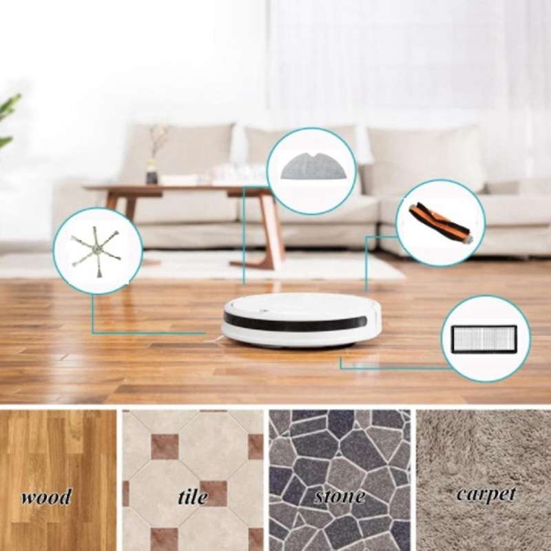 7pcs for Xiaomi Mijia 2c Robot Hepa Filter Main Side Brush Mop Cloth