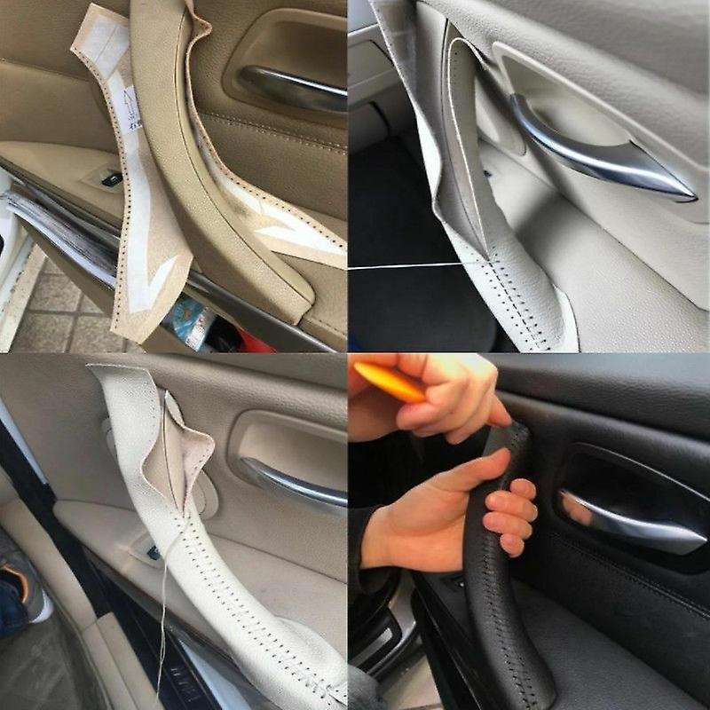 Inner Door Handle Cover Leather Trim for Bmw E90 E91 E93 2005-2012