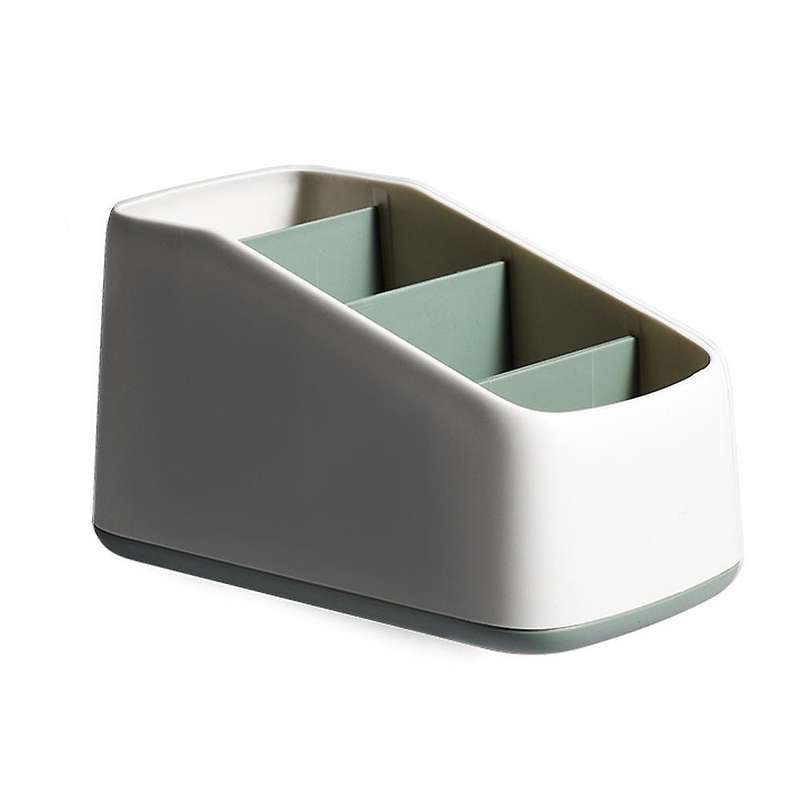 4 Slot Desktop Storage Box Remote Control Debris Storage Rack(green)