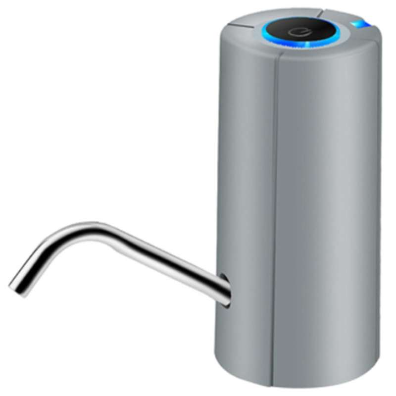 Electric Water Pump Automatic Button Dispenser Usb for Home Gray