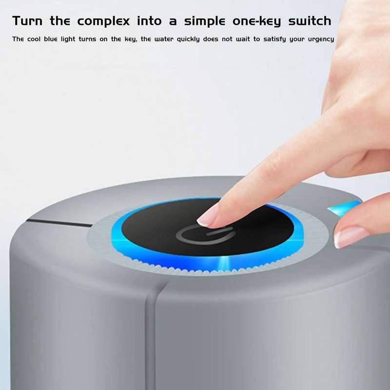 Electric Water Pump Automatic Button Dispenser Usb for Home Gray