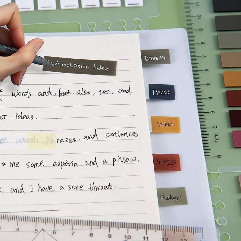 Sticky Tabs,7 Sheets 1400 Tablets, 60 Different Morandi Colors Tabs