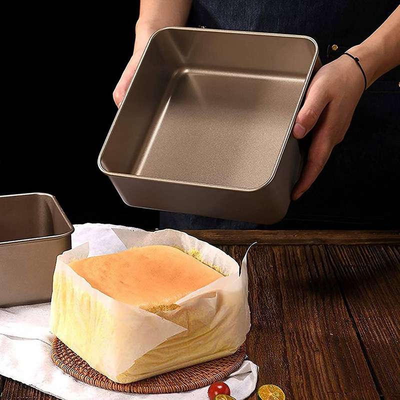 Gold Square Cake Mould Thickening Non-stick Ancient Baking Tray