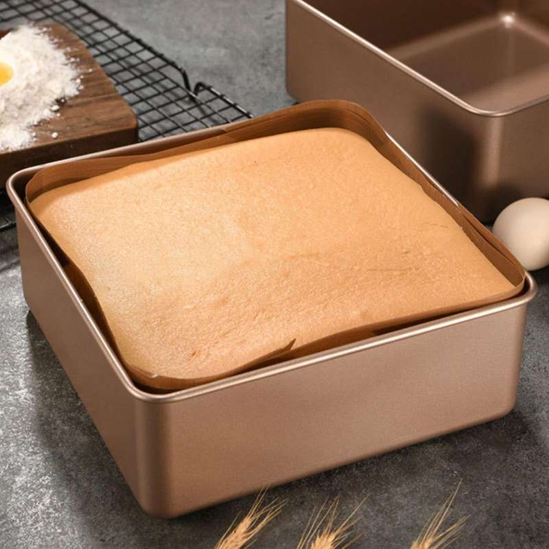 Gold Square Cake Mould Thickening Non-stick Ancient Baking Tray