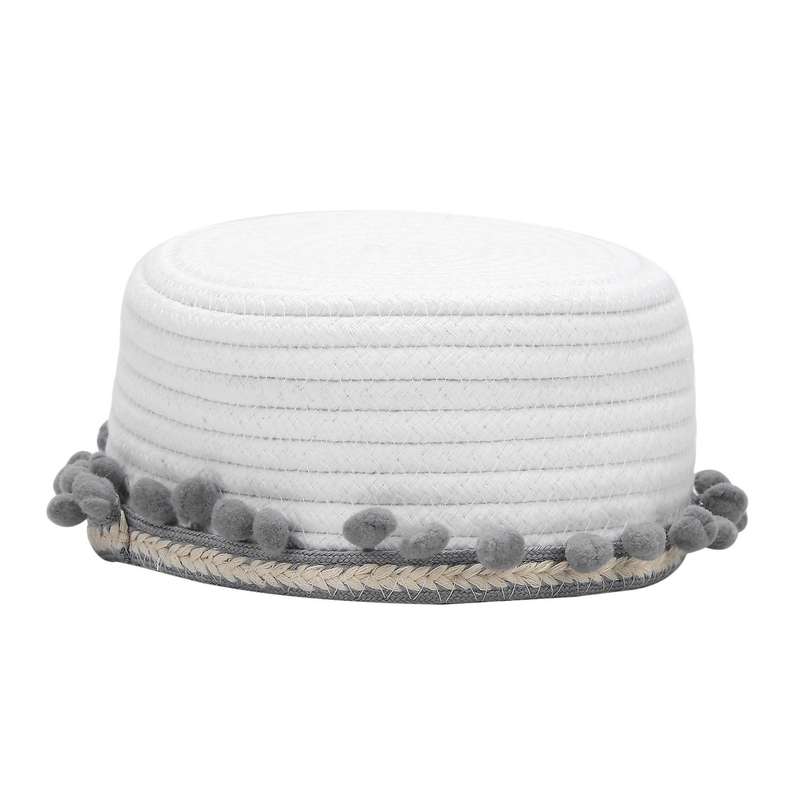 Ball Cotton Rope Woven Basket Nordic Style Debris Storage Box Grey