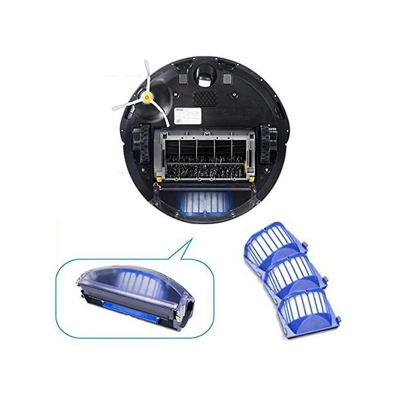 Bristle Brush & Filter & Side Brush for Irobot Roomba 600 Series