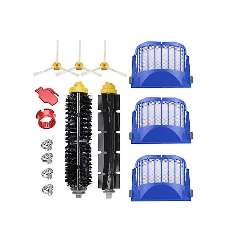 Bristle Brush & Filter & Side Brush for Irobot Roomba 600 Series