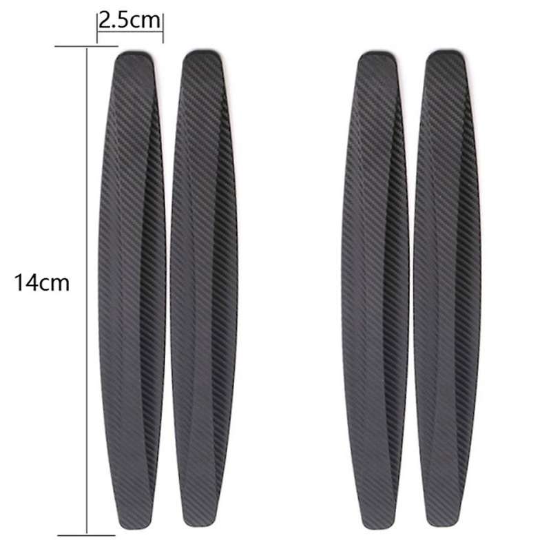 1 Set Of 40x5 Cm Car Bumper Scratch Strip Stickers 2pcs 14x2.5cm 4pcs