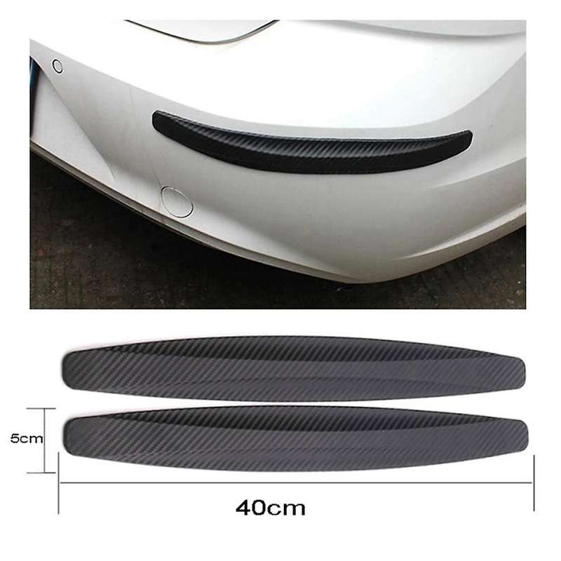 1 Set Of 40x5 Cm Car Bumper Scratch Strip Stickers 2pcs 14x2.5cm 4pcs