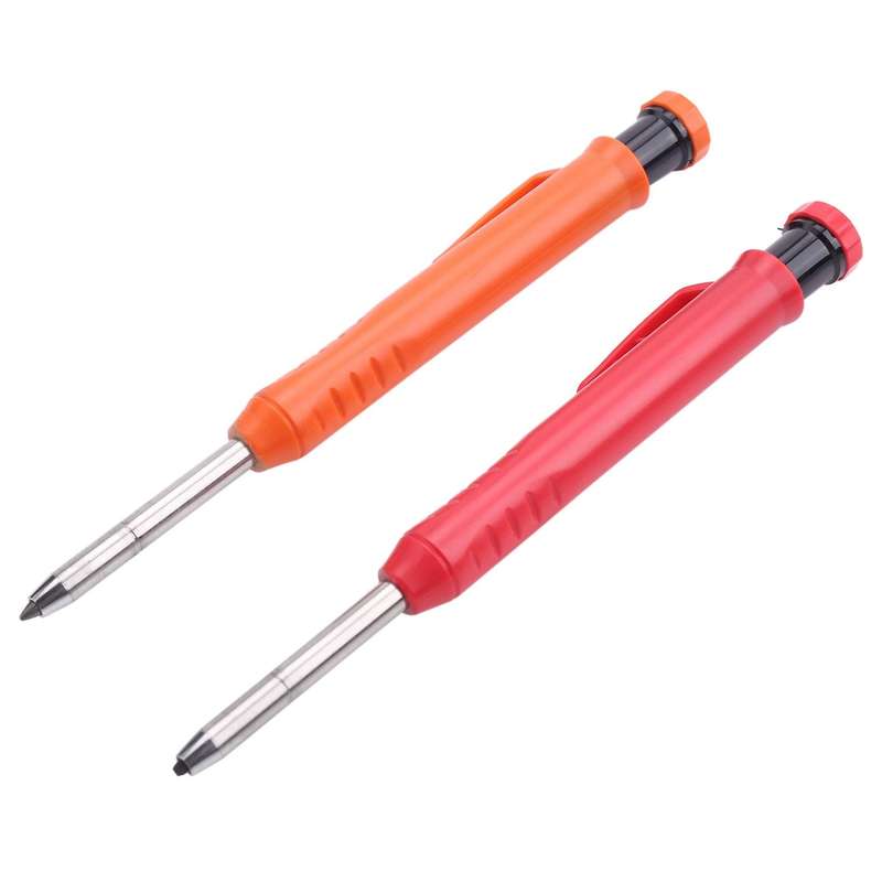 2 Pieces Carpenter Pencil with 18 Refill, for Woodworking Architect