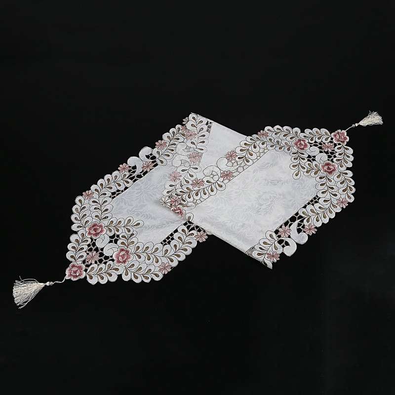 New Table Runner Embroidered Floral Table Cloth Pattern:#1 40x150cm