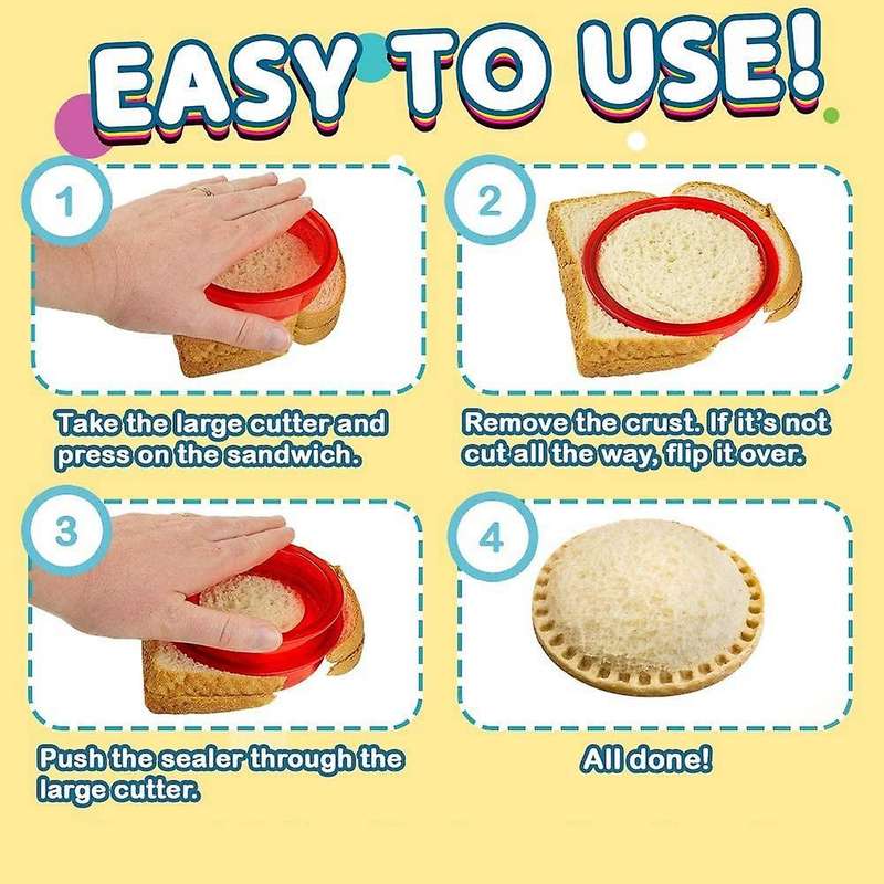 Sandwich Cutter and Sealer,great for Lunchbox and Bento Box