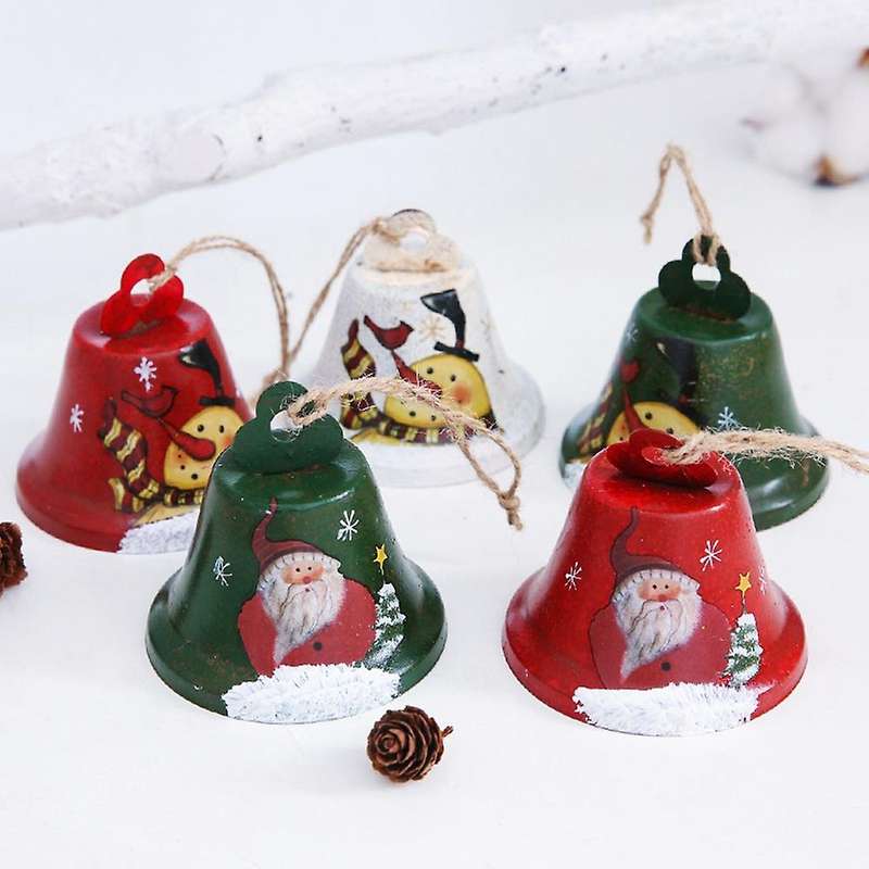 Retro Made Of Bells Pendant Iron Bell Doorknob Decor Christmas Tree A
