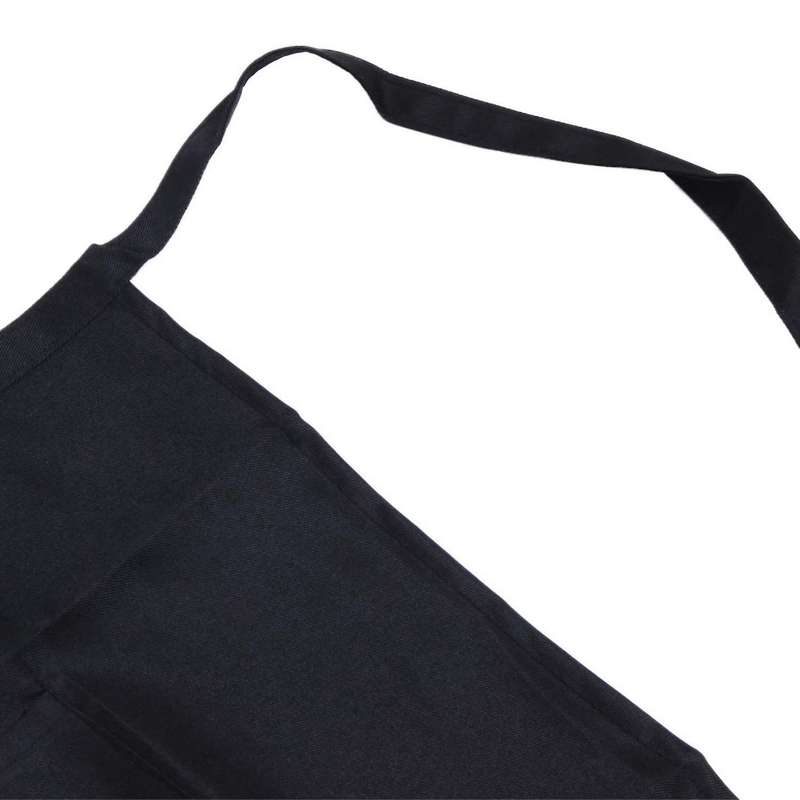 3x Black Half Apron Ladies Mens Chefs Waiter with 2 Pockets