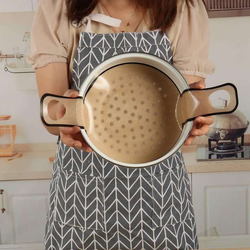 Bread Sling Silicone Baking Mat Long Handled Reusable Sheet, Brown
