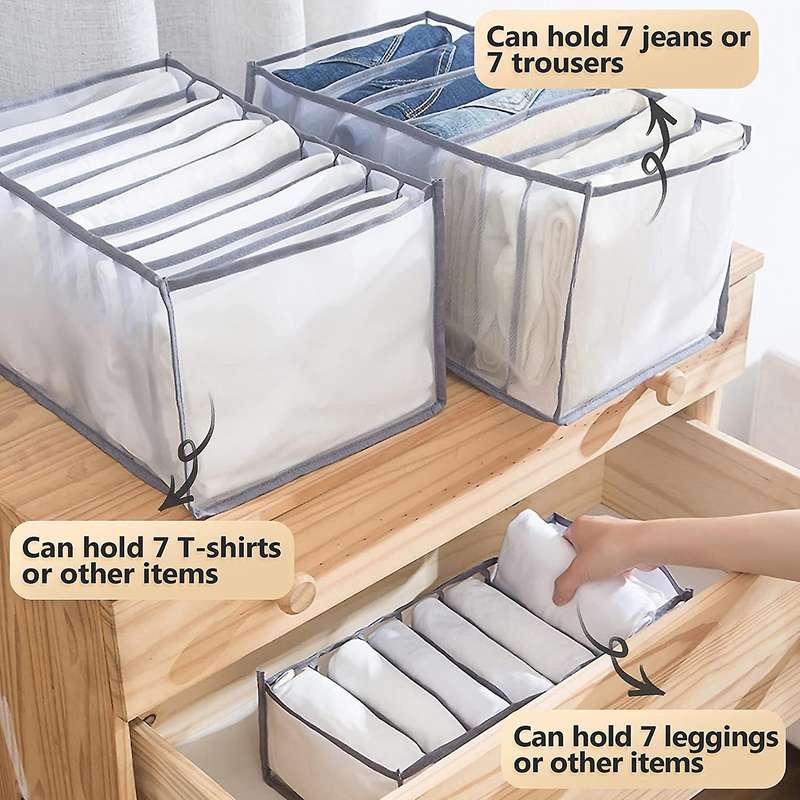 3 Pcs Washable Clothes Organizer for Folded Clothes,clothes Storage