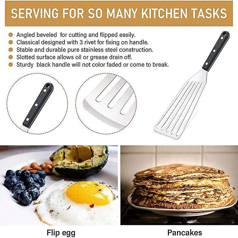 2 Pieces Slotted Fish Spatulas,cooking Spatula for Grilling,frying