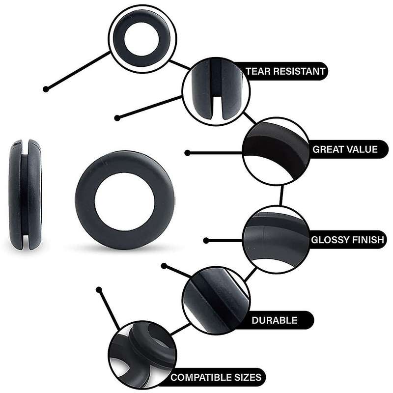 180 Rubber Grommet Kits In 8 Sizes-rubber Wire Loops, for Wiring