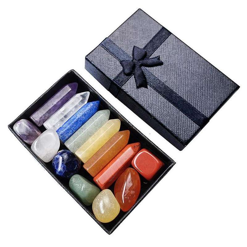 14pcs Seven Chakra Energy Healing Stone Combination Set