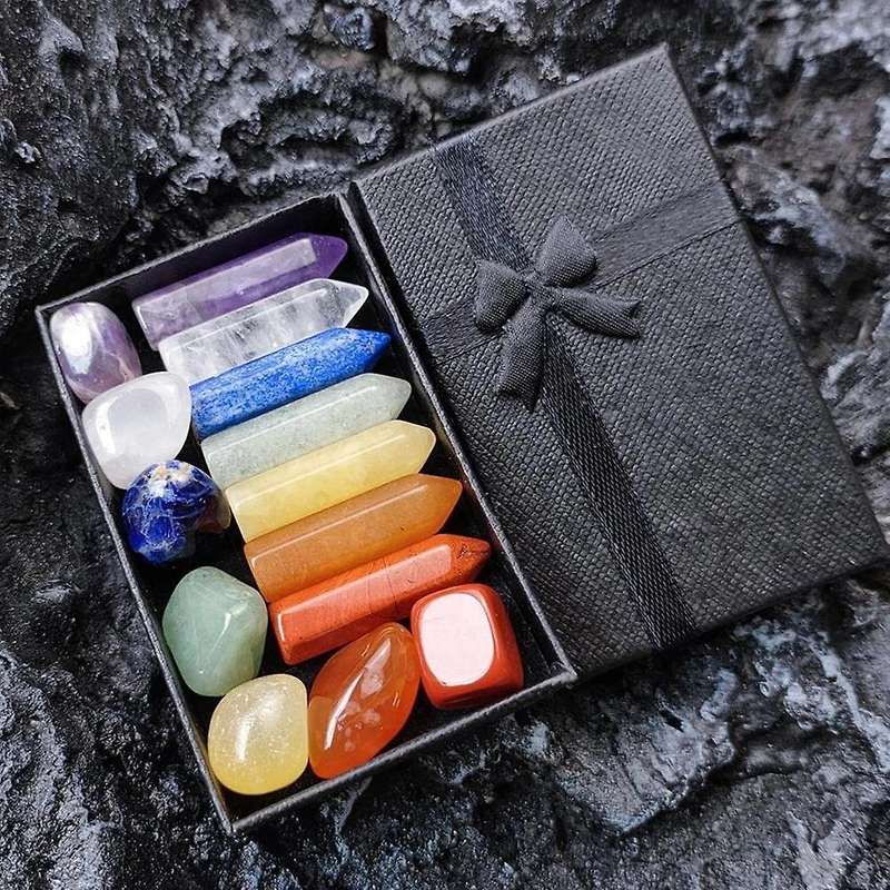14pcs Seven Chakra Energy Healing Stone Combination Set