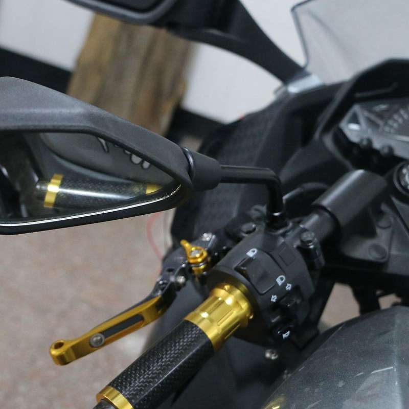 Pair Motorcycle Mirror Extender Risers Universal Adapter M10 Silver