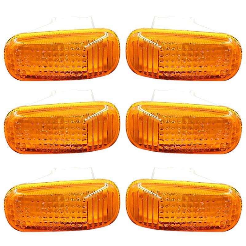 6x Side Turn Signal Light for Honda Civic City Cr-v 2002-2014 Yellow