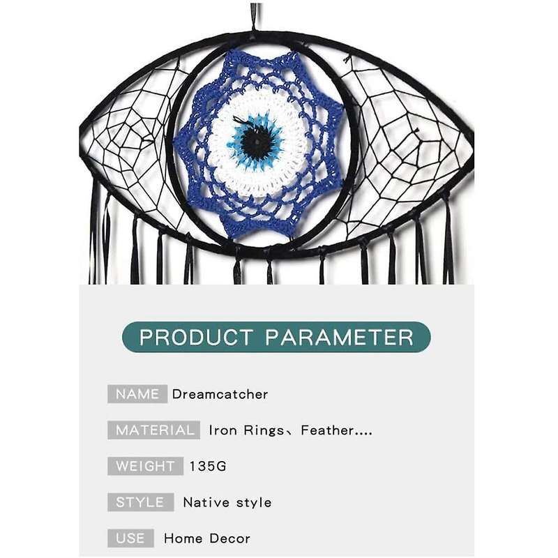 Evil Eye Dream Catchers for Bedroom Hand-woven Macrame Dreamcatcher,1