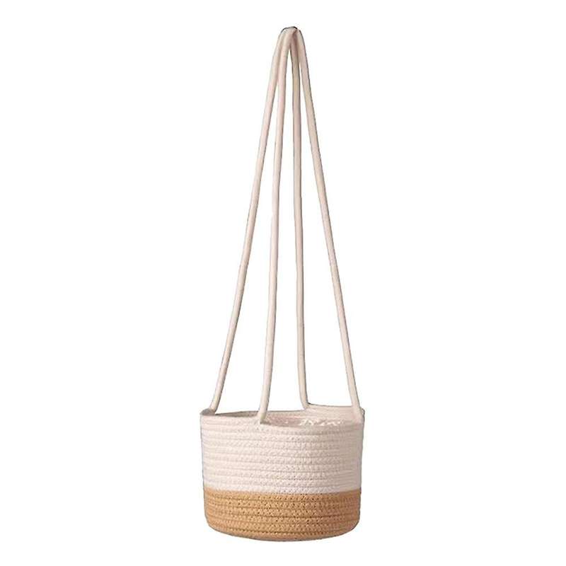 Hanging Planter Woven Plant Basket Indoor Up to 7inch Flower Pot, B