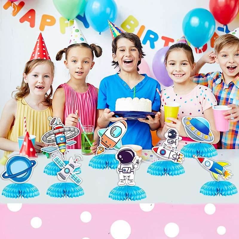 8 Pcs Space Astronaut Ornaments for Kids Birthday Table Decorations