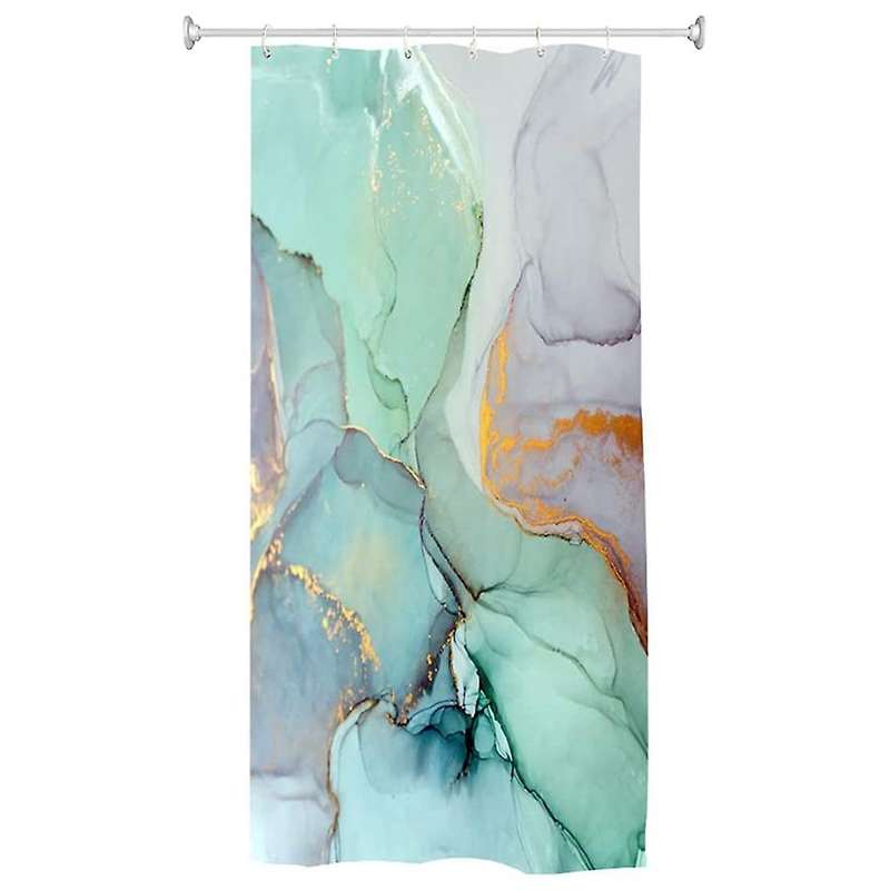 Stall Marble Shower Curtains for Bathroom Sets with 12hooks 36x72inch