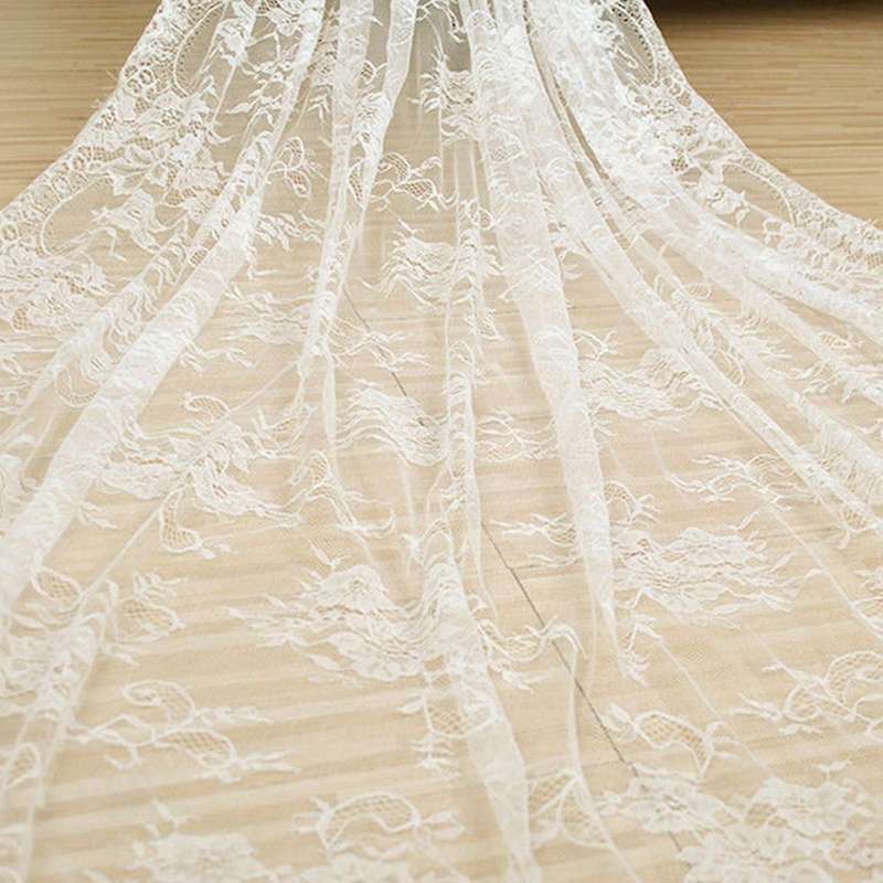 White Lace Rectangular Tablecloth, Embroidery Rustic Dining Table