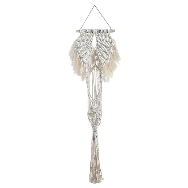 Macrame Hanger, Hand-woven Cotton Rope Net Bag Boho Home Decor