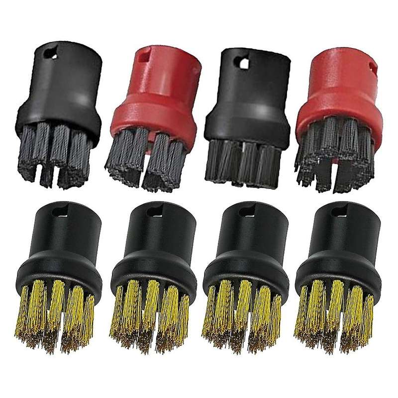 Nylon + Copper Brush Tool Jet Nozzles for Karcher Steam Cleaners 8pcs