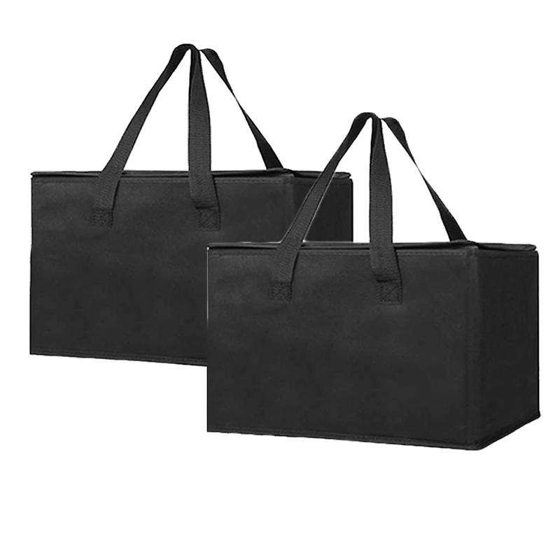 2 Pack Foldable Aluminum Foil Thermal Box Waterproof Ice Pack Black