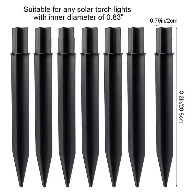 15 Pcs Plastic Ground Spikes,solar Torch Stakes for Garden Lights