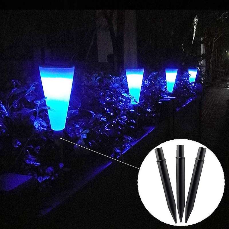 15 Pcs Plastic Ground Spikes,solar Torch Stakes for Garden Lights