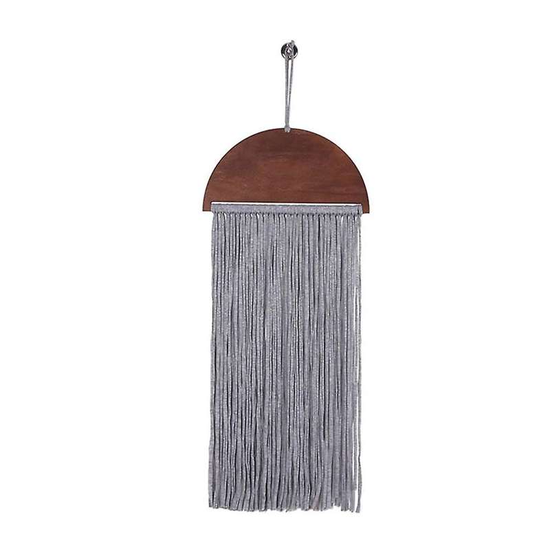 Ornament Craft Hanging Art Living Room Long Tassels Handmade-gray
