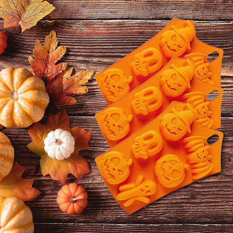 3 Pieces Set Halloween Pumpkin Candy Mold 3d Chocolate Mold