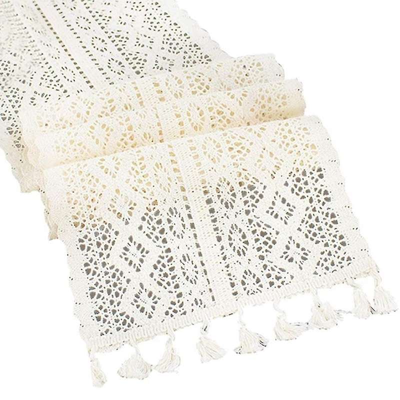 Macrame Table Runner,cotton Table Runner with Tassels(24x160cm)