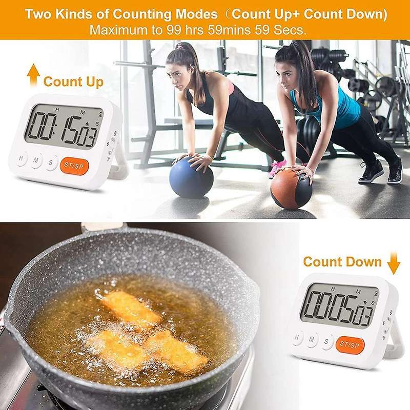 Digital Kitchen Timer Clock for Kids Seniors Gym Homework Classroom