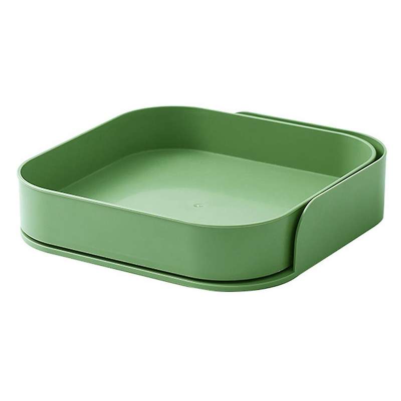 Rotating Kitchen Condiment Storage Refrigerator Beverage Rack Green