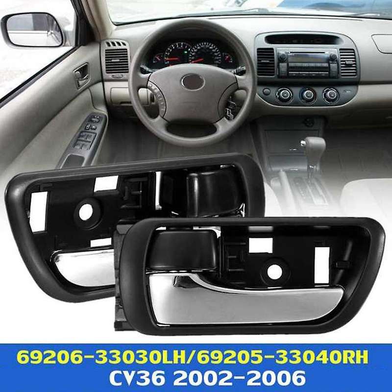 2x Inner Door Handle Inside Chrome for Toyota Camry Cv36 2002-2006