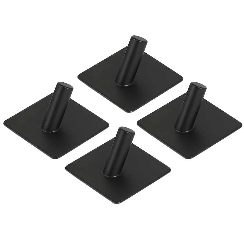 304 Stainless Steel Self Adhesive Hooks Lavatory Closets, 4 Pcs